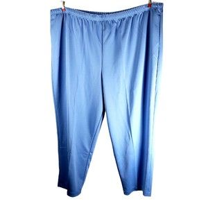 Blair NEW Womens Ponte Pants Size 32W Blue Pockets Inseam 30 Pull On Plus